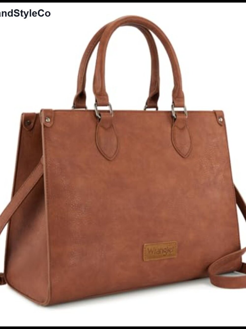 PU Leather Tote Bag Large Work Shoulder Handbag Crossbody Strap